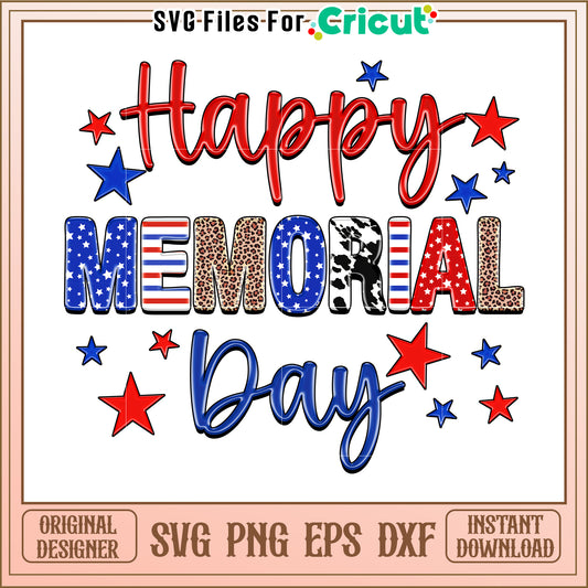 Memorial Day SVG Design Instant Download