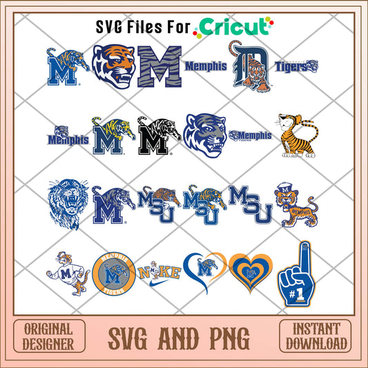 Memphis Tigers svg, Memphis Tigers svg bundle, NCAA svg