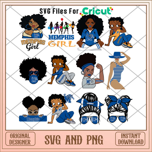 Memphis Tigers girl svg, Memphis Tigers svg bundle, NCAA svg