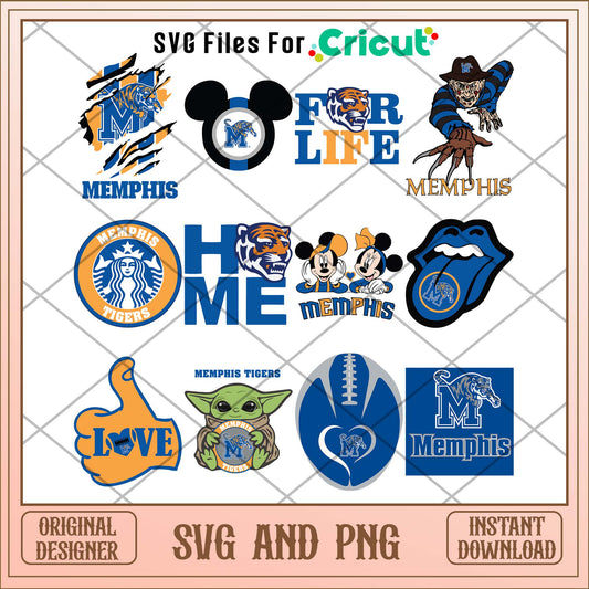 Memphis Tigers home svg, Memphis Tigers svg bundle, NCAA svg