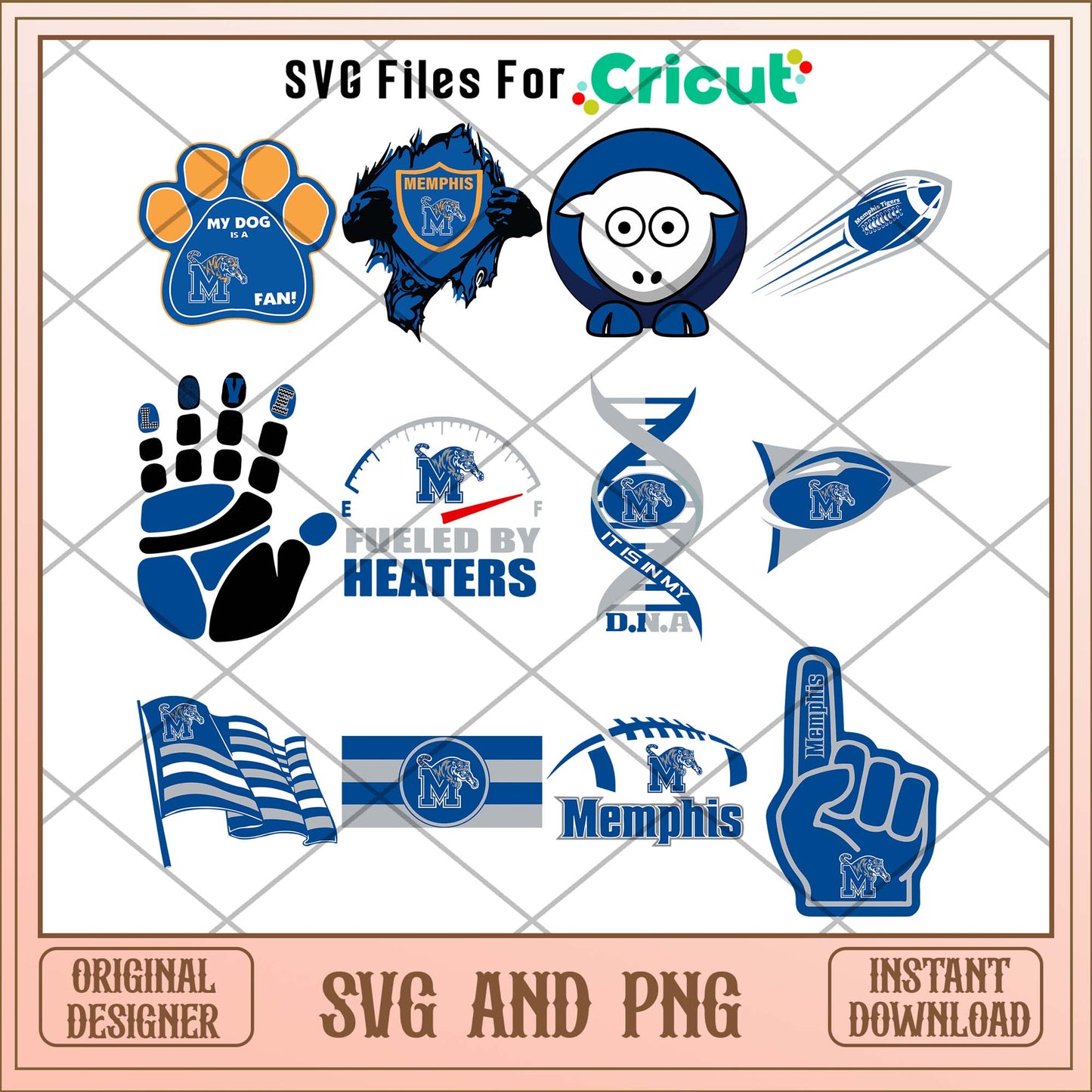 Memphis Tigers flag svg, Memphis Tigers svg bundle, NCAA svg