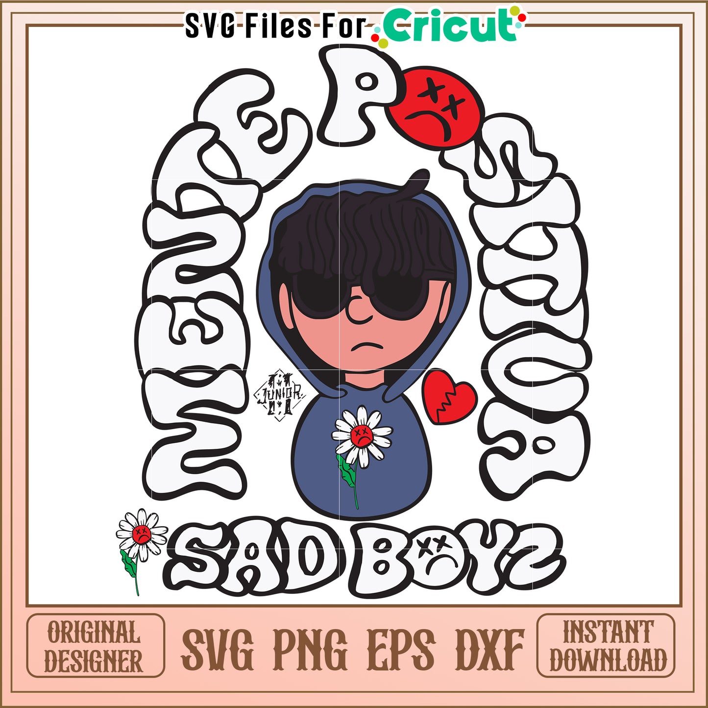 Mente positiva sad boyz design svg, emotional contrast design svg, positive mind dark soul svg