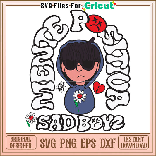 Mente positiva sad boyz design svg, emotional contrast design svg, positive mind dark soul svg