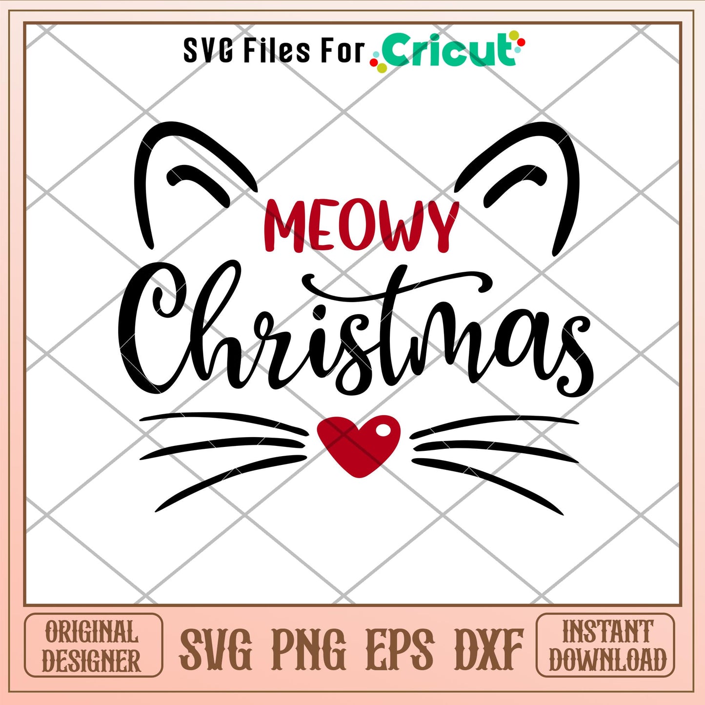 Meowy Christmas, Meowy Christmas Svg