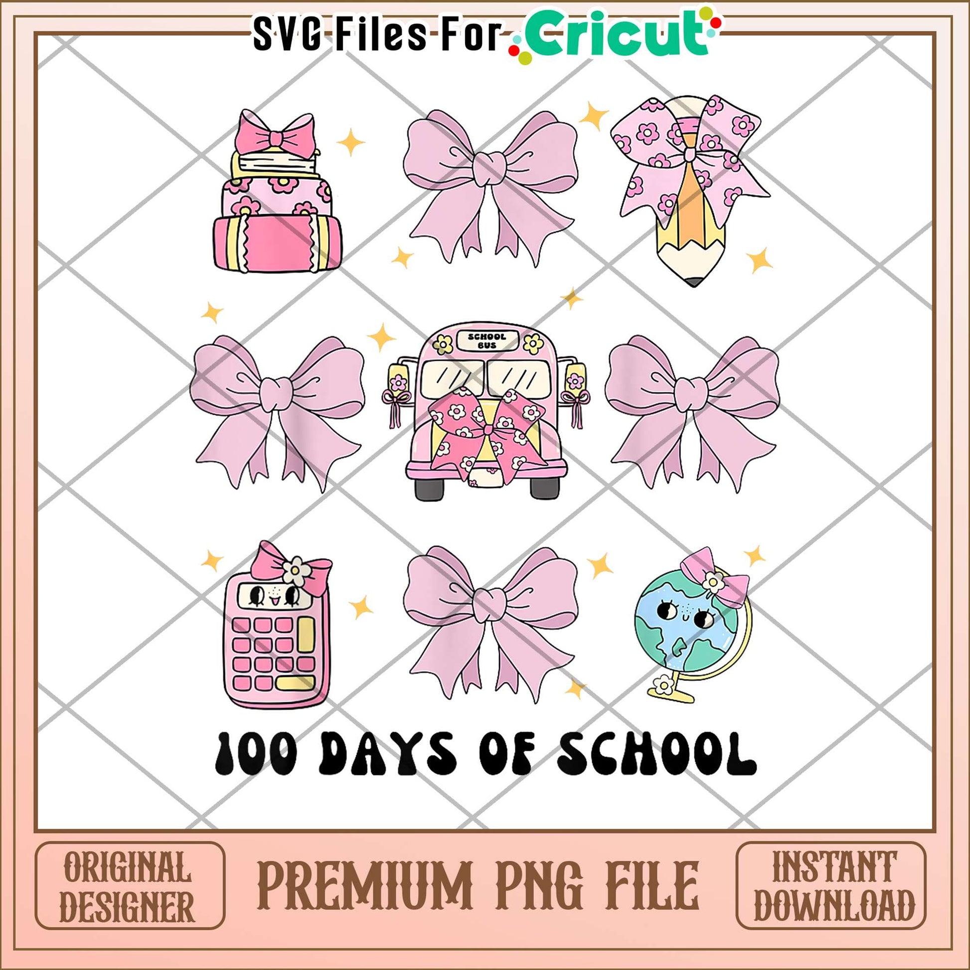 Merch 100 Day of School Coquette Bow Teacher 100th Day Kids Girls T-Shirt