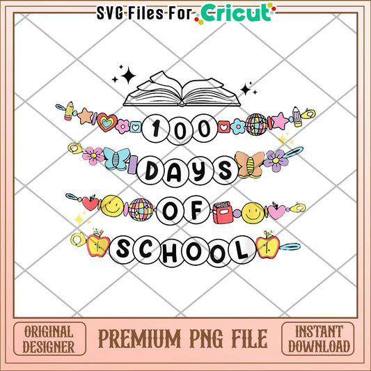 Merch 100 Days of School Friendship Bracelet Smarter Milestone T-Shirt