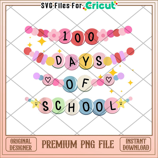 Merch Funny Friendship Bracelet 100 Days of School 100th Day Era T-Shirt