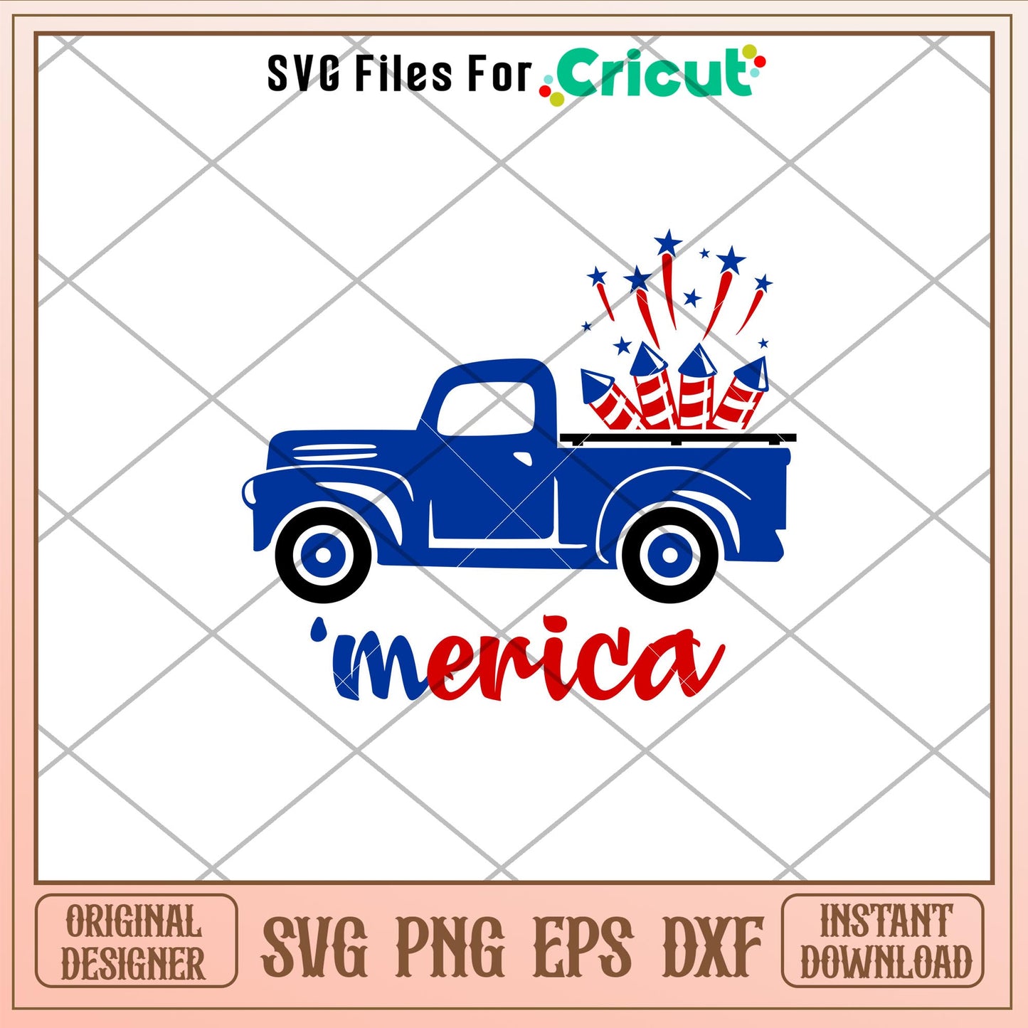 Merica Truck Fireworks, Merica Truck Fireworks Svg