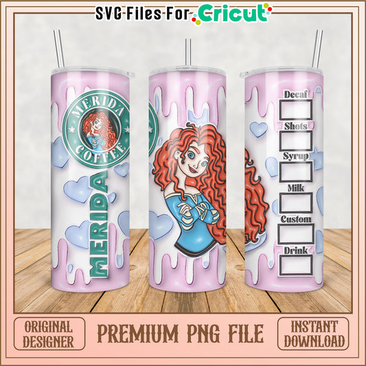 Merida Coffee Tumbler PNG Sublimation