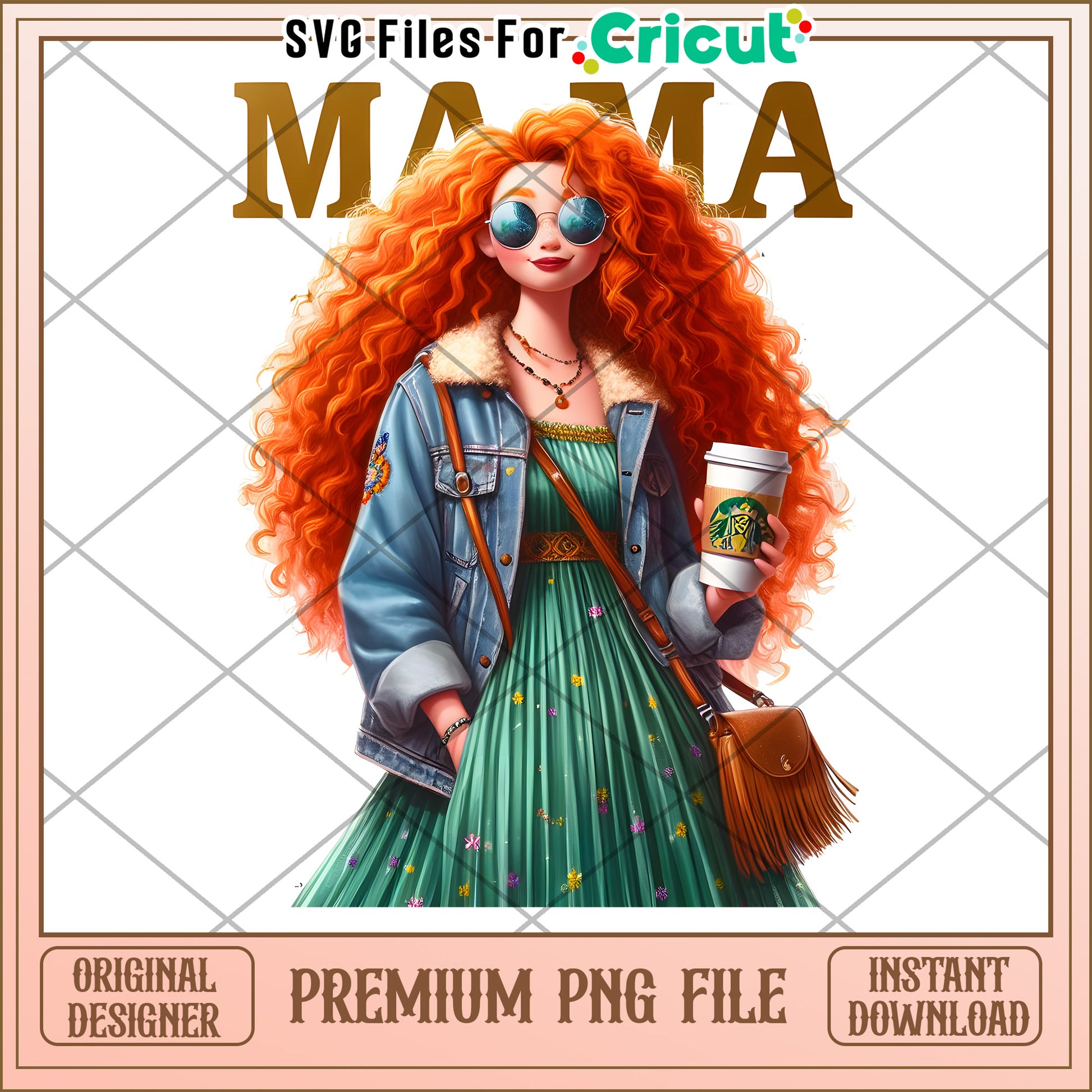 Merida Mama PNG Cricut File