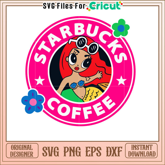 Mermaid Starbucks Coffee SVG