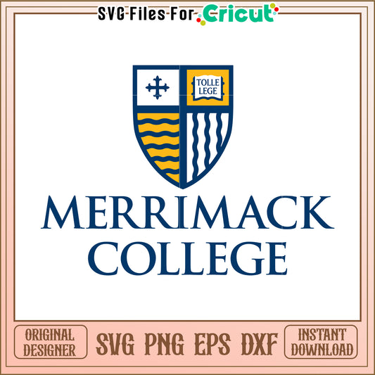 Merrimack College SVG Design for Cricut, Instant Download for DIY Projects