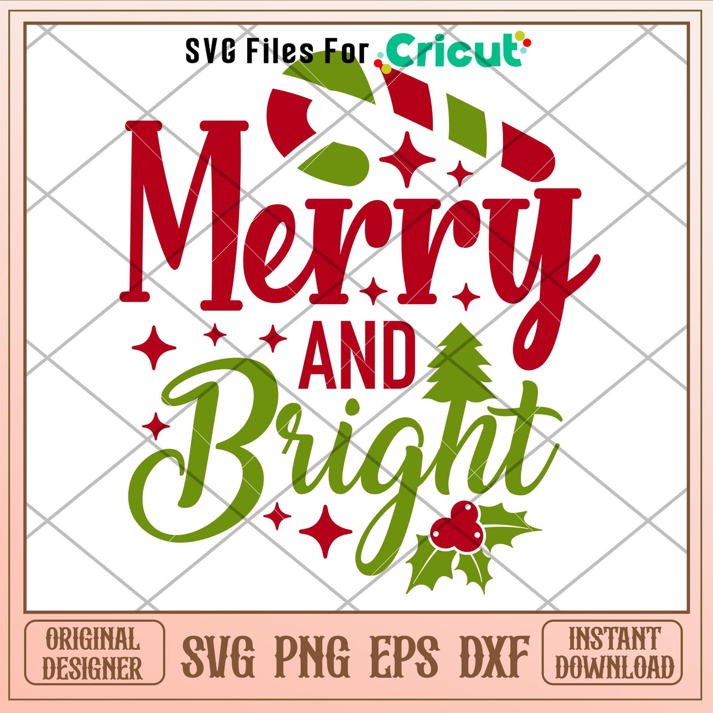 Merry And Bright 1, Merry And Bright Svg