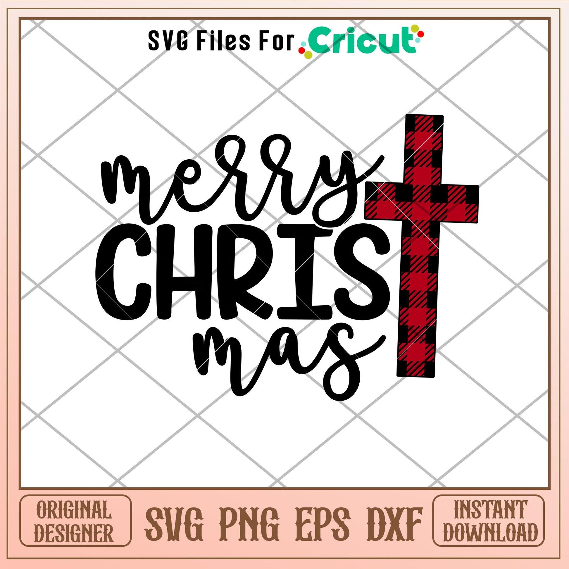 Merry Christmas Buffalo Cross, Merry Christmas Buffalo Cross Svg