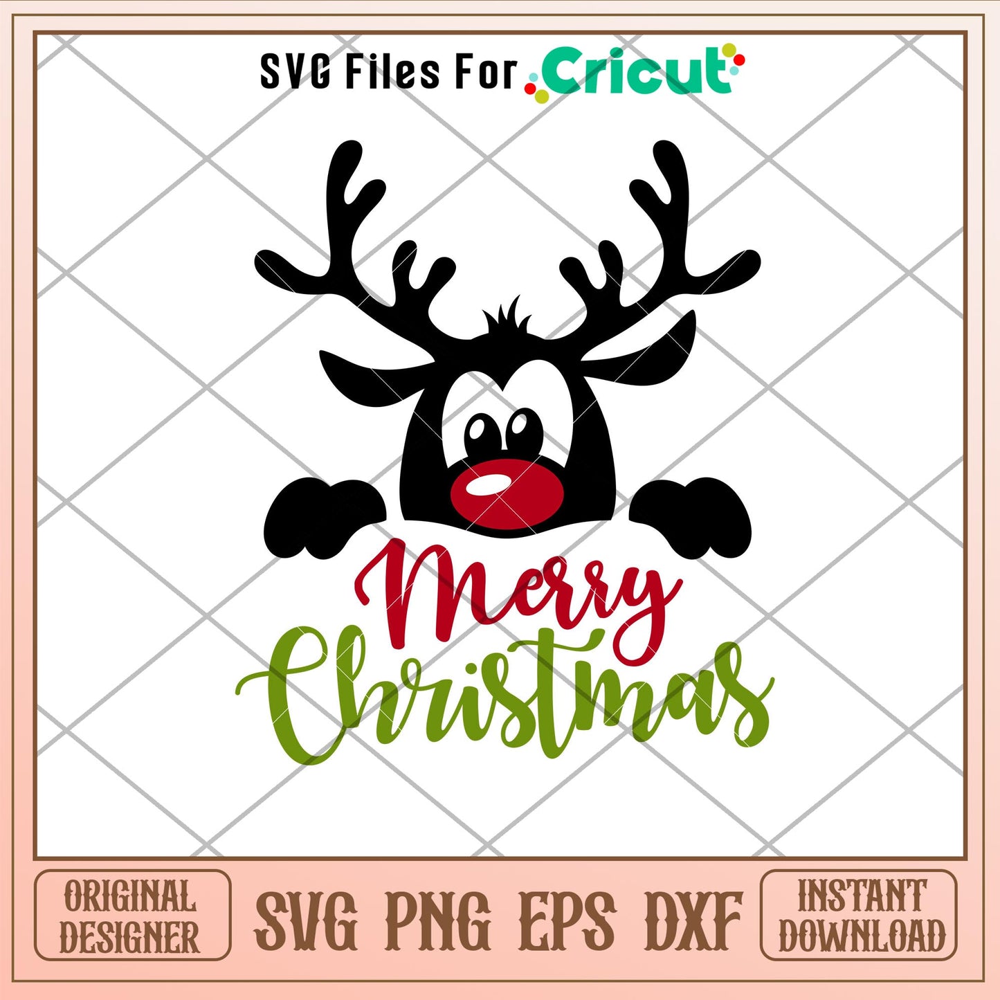 Merry Christmas Cute Raindeer, Merry Christmas Cute Raindeer Svg