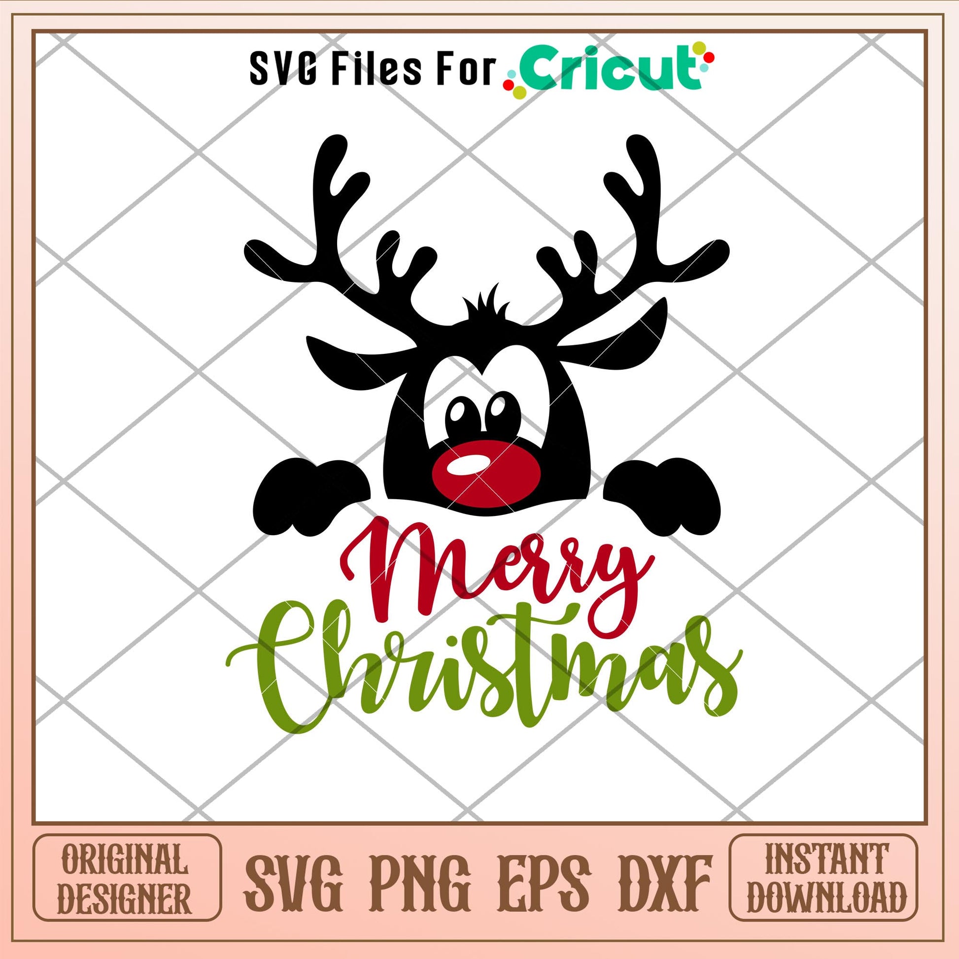 Merry Christmas Cute Raindeer, Merry Christmas Cute Raindeer Svg