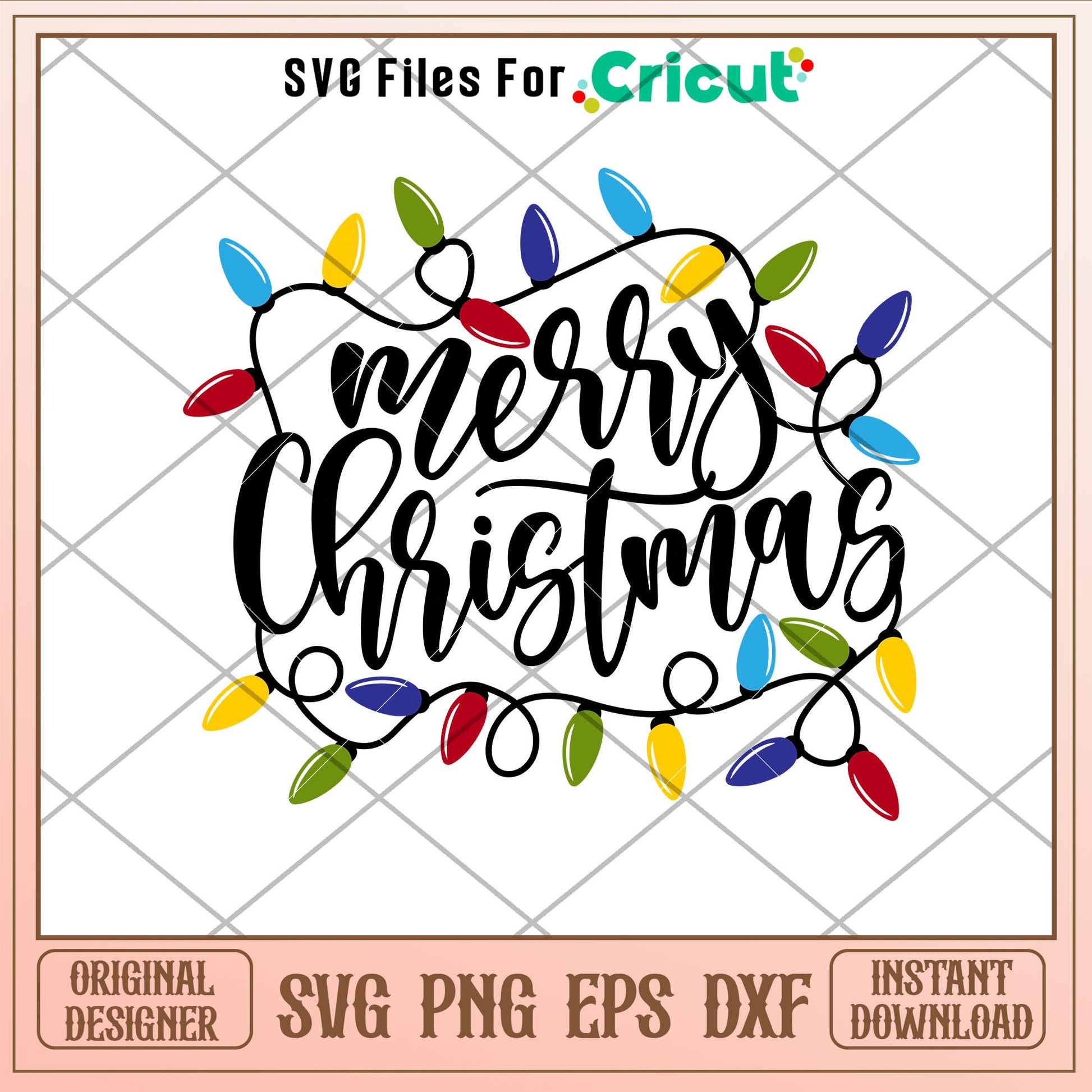 Merry Christmas Lights 1, Merry Christmas Svg