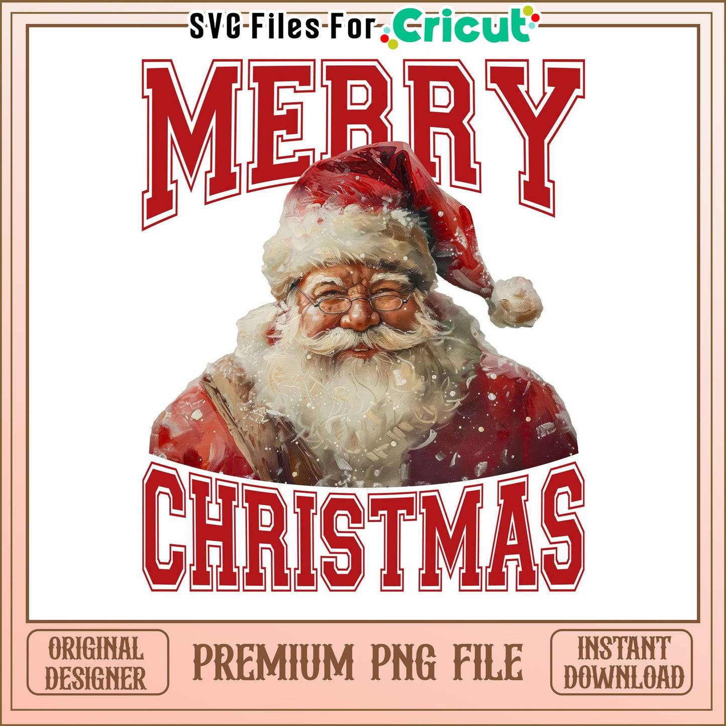 Merry Christmas PNG design for Cricut projects, instant download available