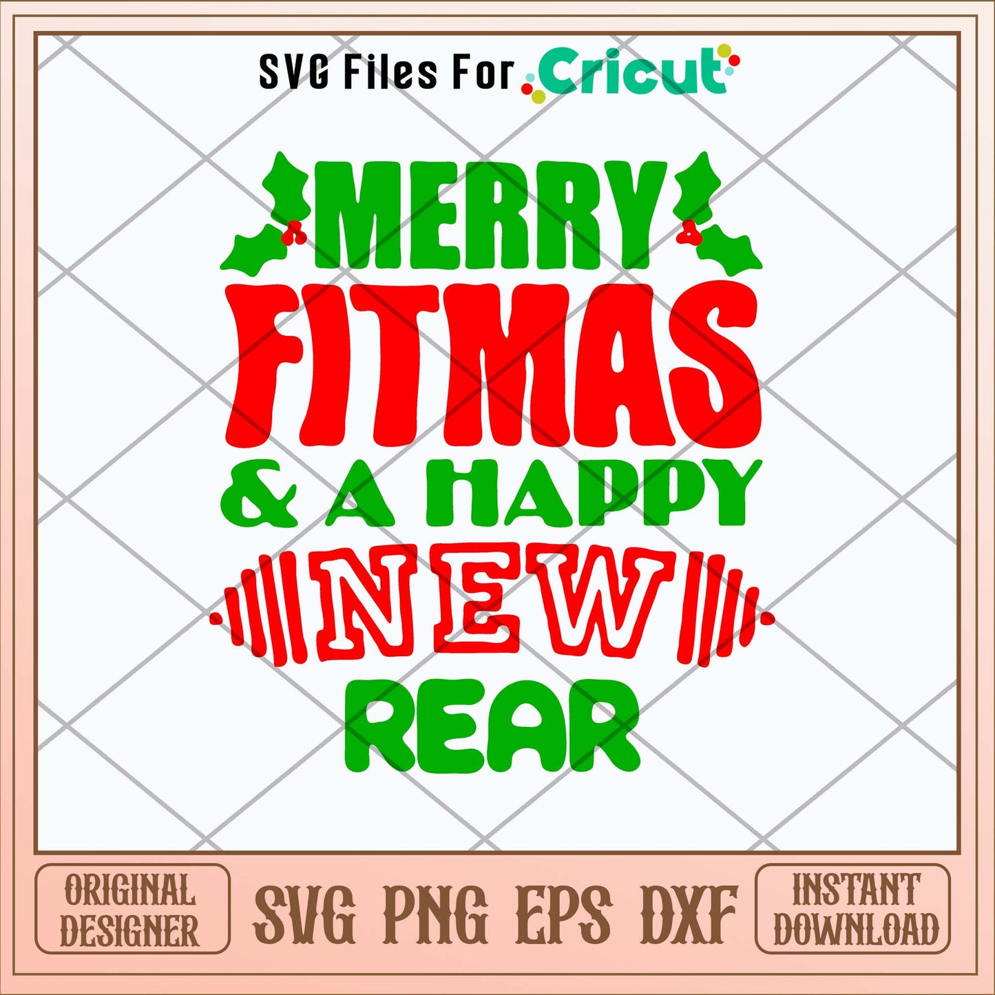 Merry Fitmas _ A Happy New Rear Svg, Christmas Svg-Svgfilesforcricut