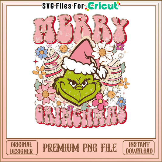 Merry Grinchmas PNG, Premium instant download file