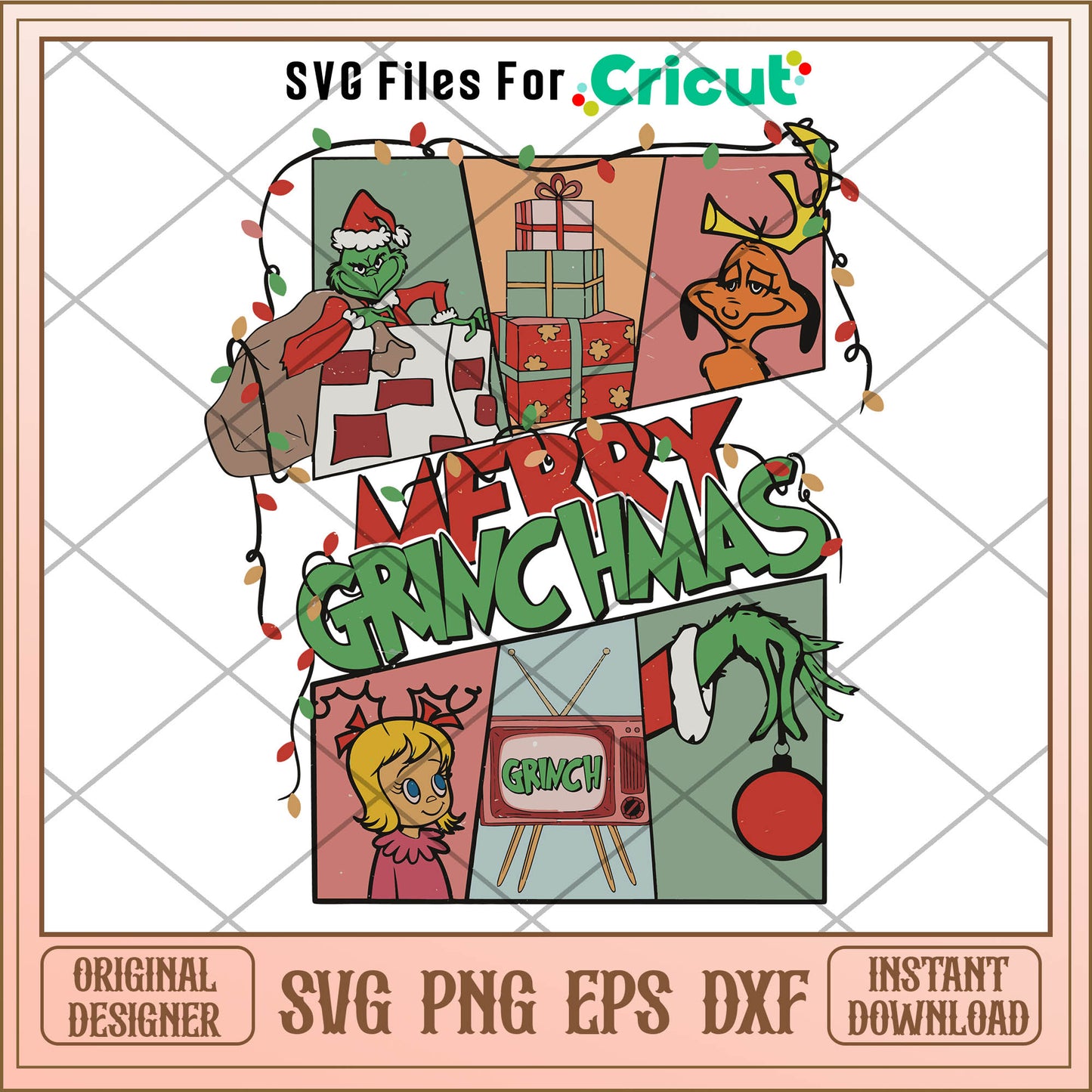 Merry Grinchmas Retro Christmas Grinch SVG, the grinch stole christmas​ svg