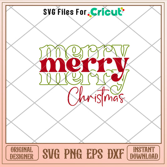 Merry Merry Merry Christmas, Merry Merry Merry Christmas Svg