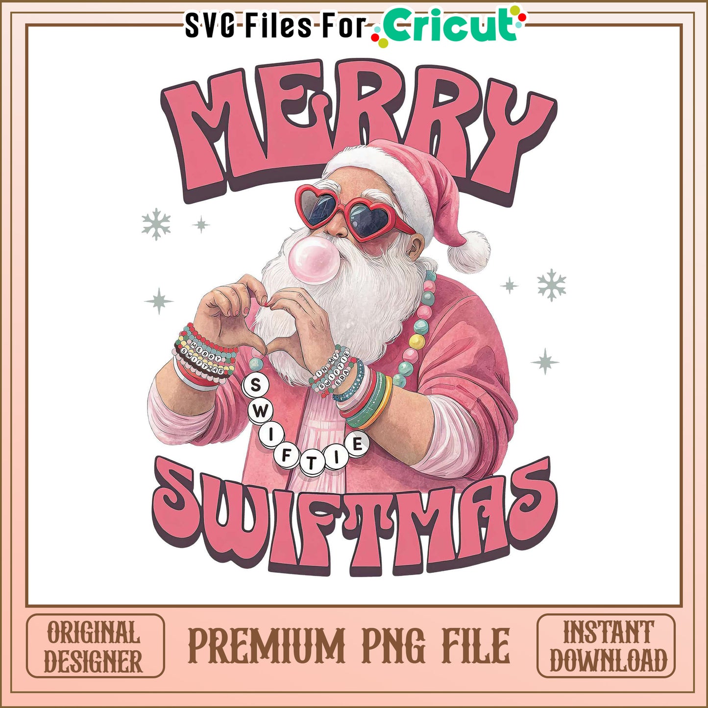 Merry Swiftmas Santa PNG design for festive creations, perfect for crafts