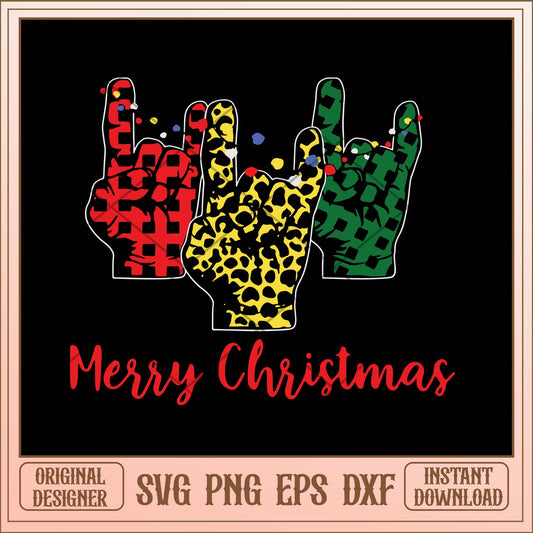 Merry Christmas Rock svg, Flannel Christmas rock hand svg bundle