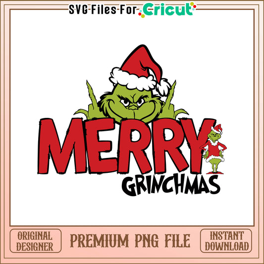 Merry Grinchmas png, grinch smile png, grinch christmas hat png