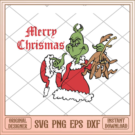 Merry chrismas svg, Merry Grinch Christmas art svg bundle