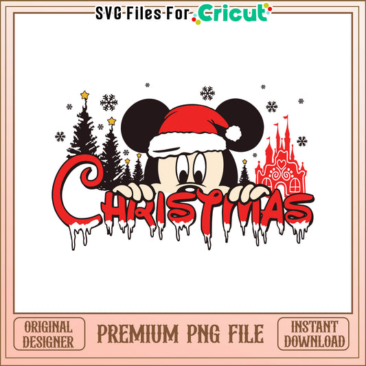 Merry christmas mickey mouse face red png, mickey mouse characters png