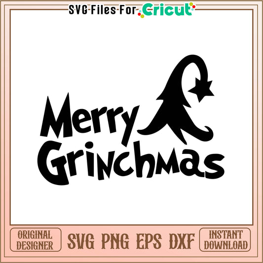 Merry black grinchmas svg, grinchmas svg, merry grinchmas svg