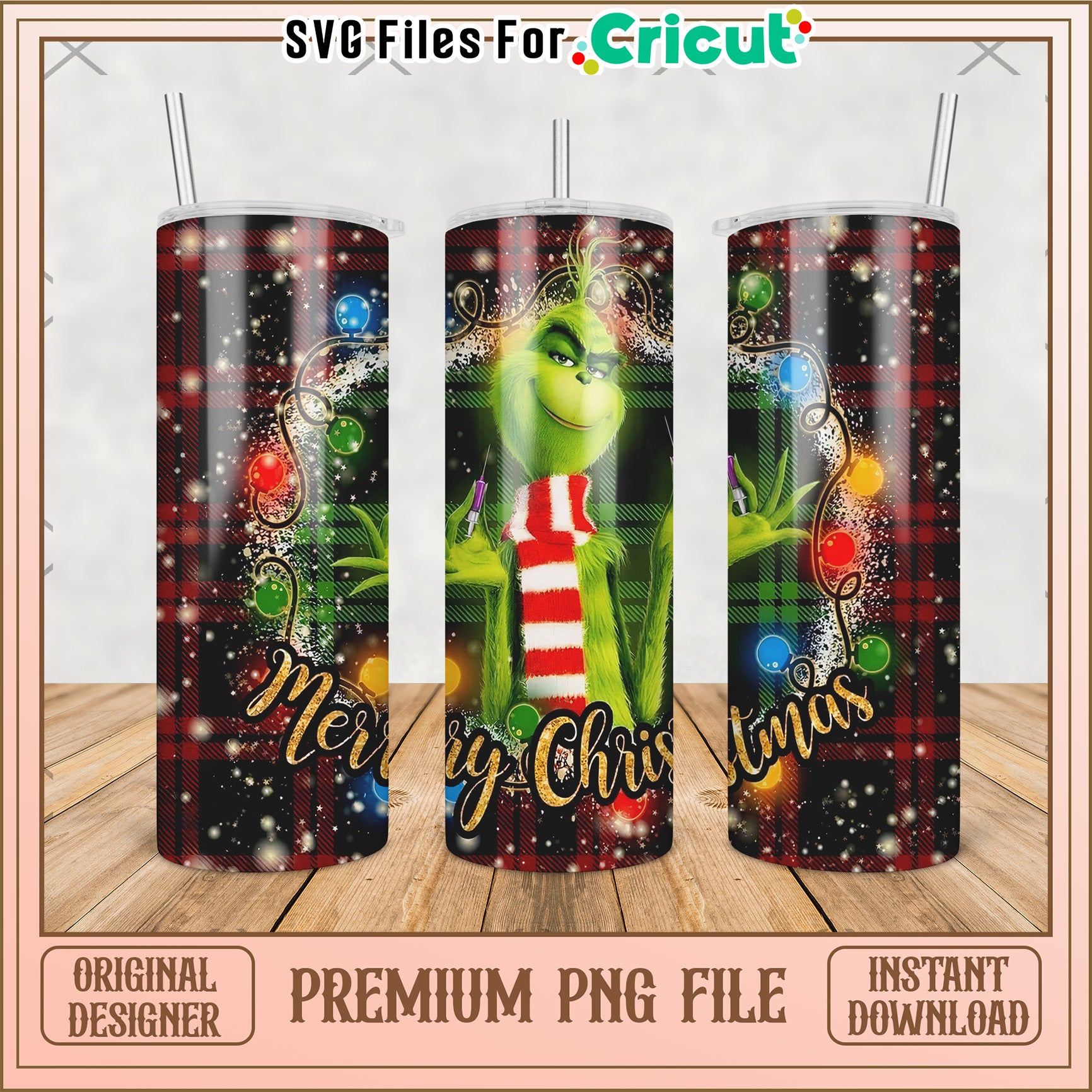 Merry christmas funny grinch tumbler png, grinch christmas​​ png, christmas tree​​ png