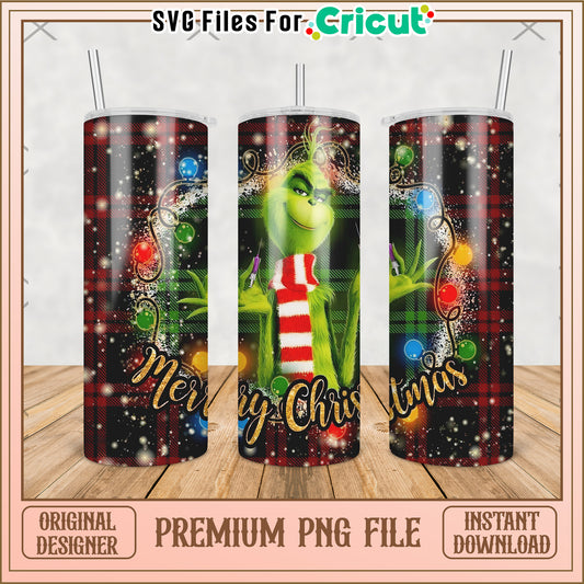 Merry christmas funny grinch tumbler png, grinch christmas​​ png, christmas tree​​ png