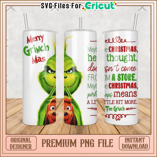 Merry christmas grinch tumbler png, grinch movie​ png, grinch costume​ png