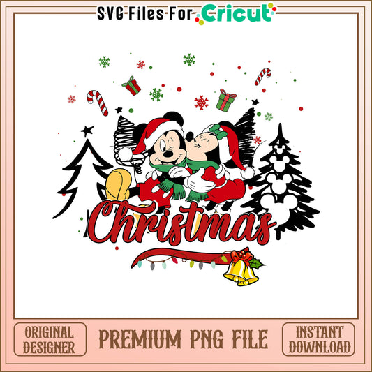 Merry christmas mickey mouse and minnie png​, mickey and minnie png