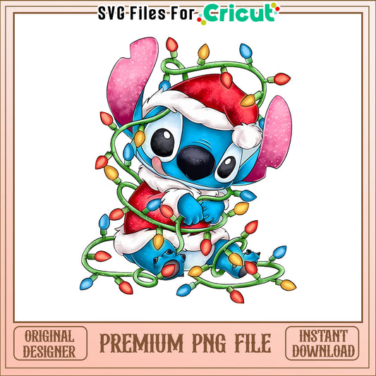 Merry christmas stitch cute png, stitch wallpaper christmas​​ png