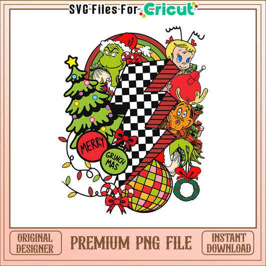 Merry christmas thunder light png, grinch coloring pages​​ png