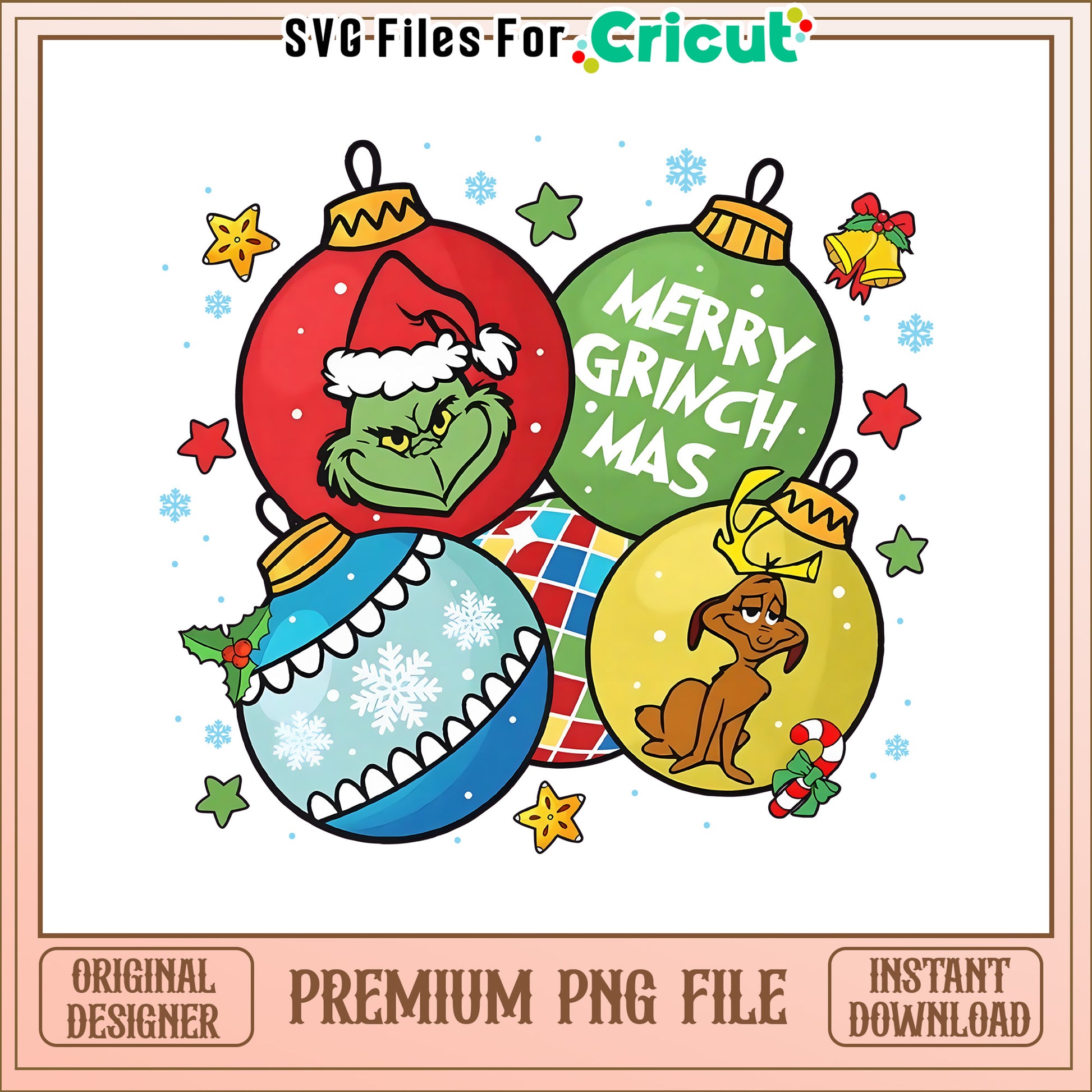 Merry grinchmas and max in ball png, the grinch at disney world​​ png