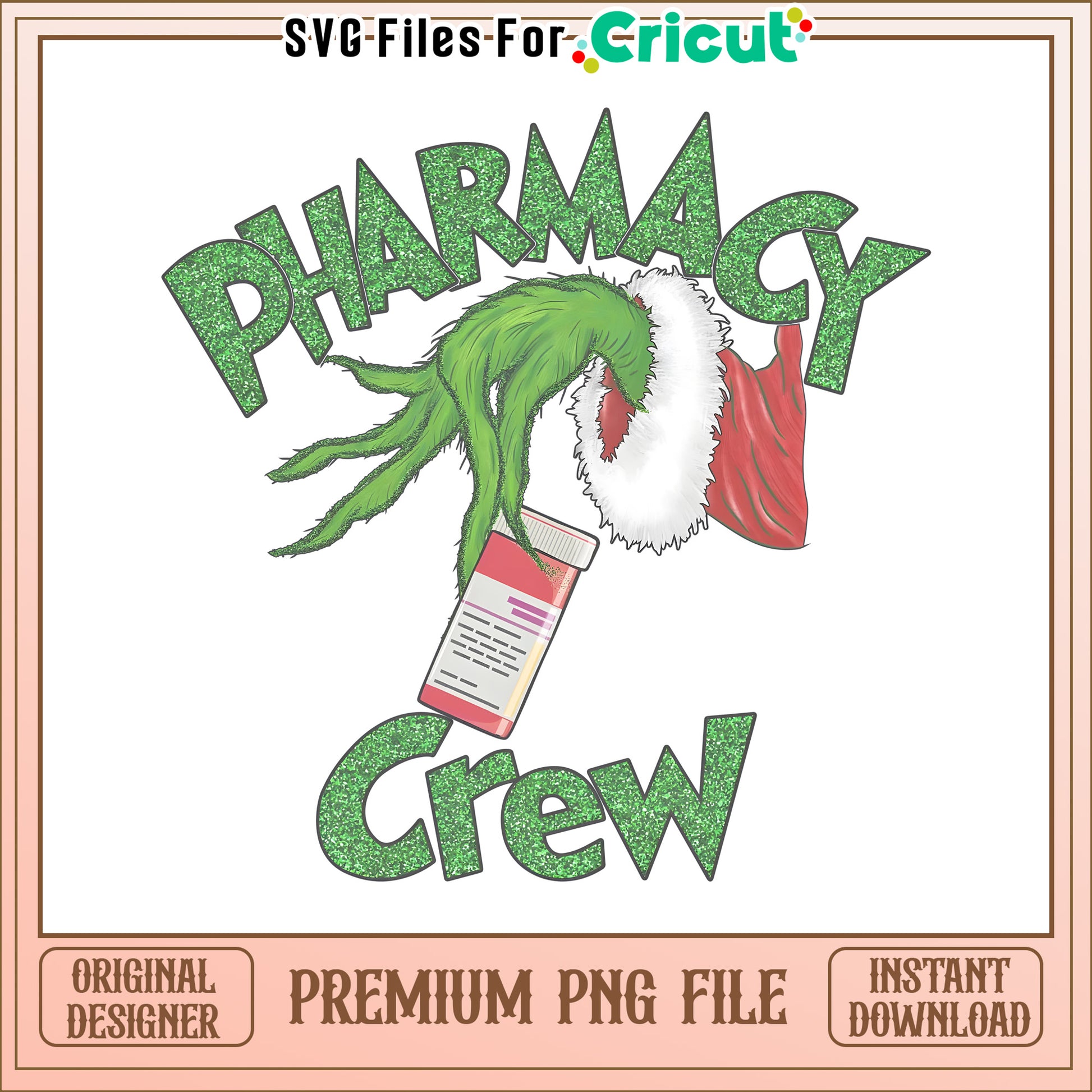 Merry grinchmas hand pharmacy crew png, is grinch on disney​ png