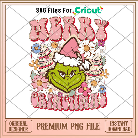 Merry grinchmas png, the ginch santa hat png, christmas png