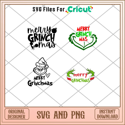 Merry grinchmas svg bundle 