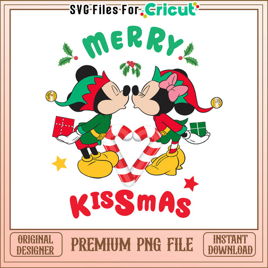 Merry kissmas disney png, minnie kissing mickey​ png, mickey and minnie love​ png