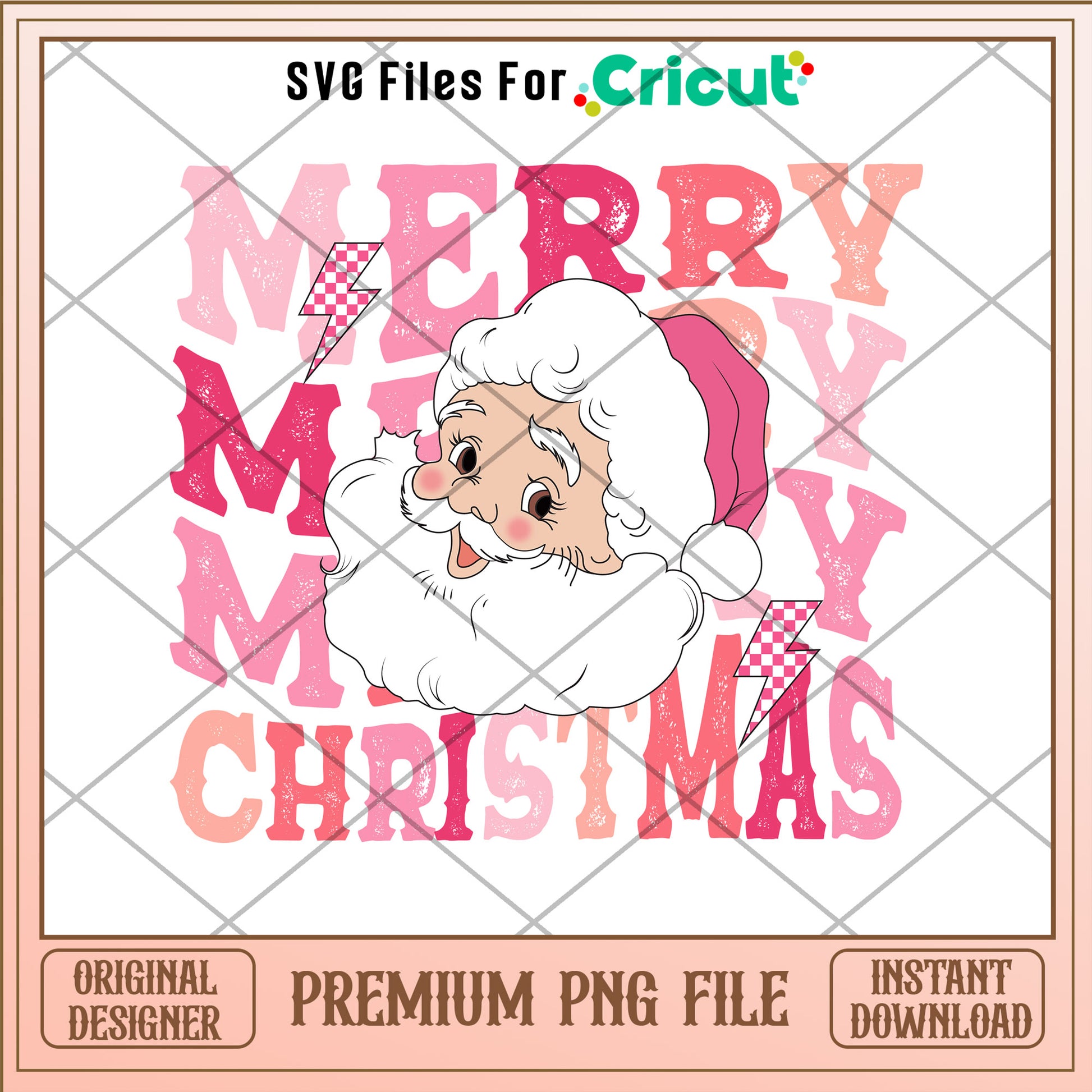 Merry pink christmas png, santa claus png, christmas png