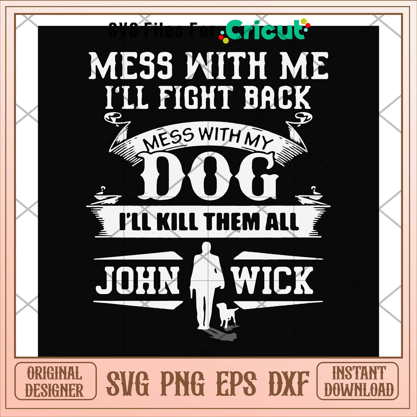 Mess with me I'll fight back mess with my dog svg, dog svg, funny svg