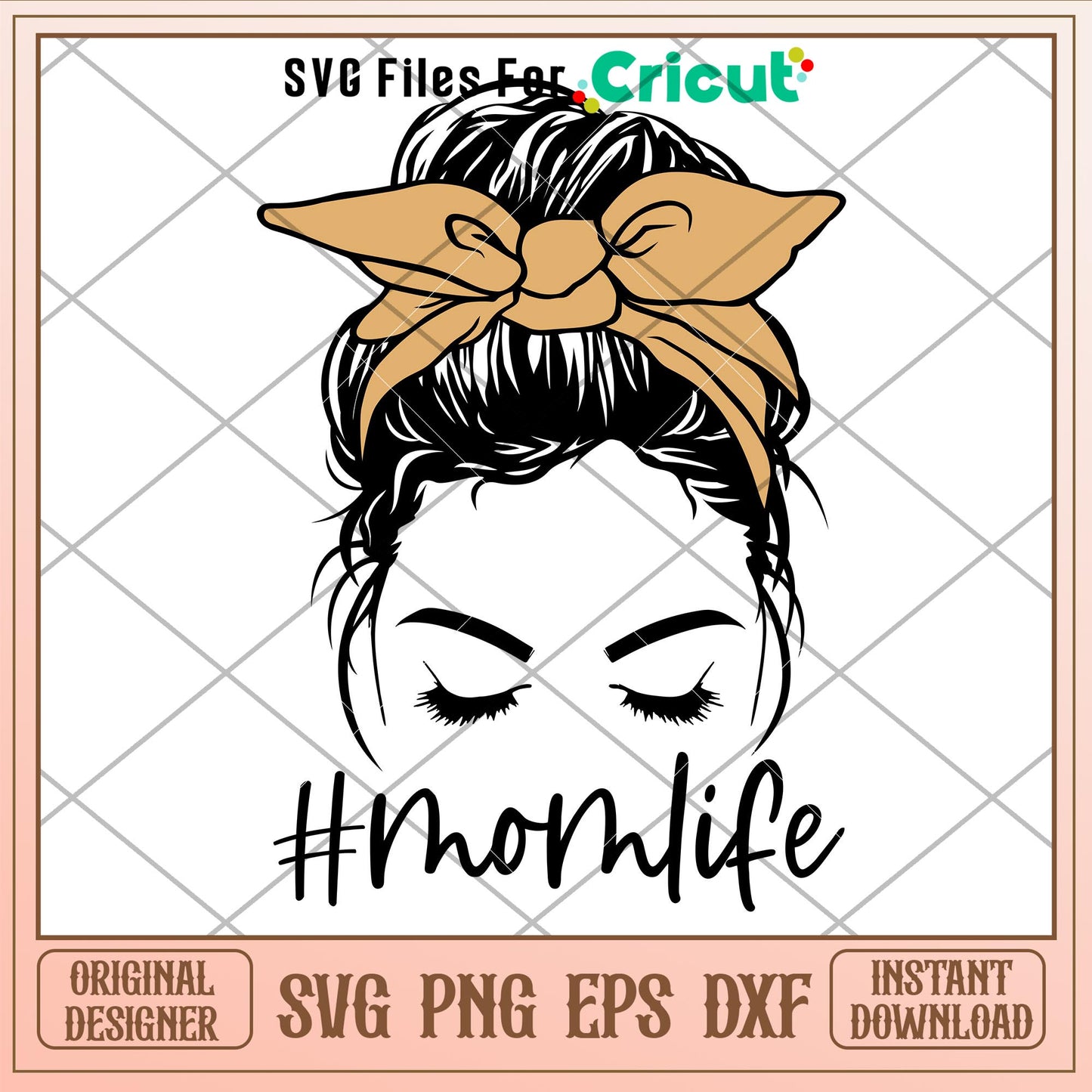 Messy Bun Hair Momlife, Messy Bun Hair Momlife Svg