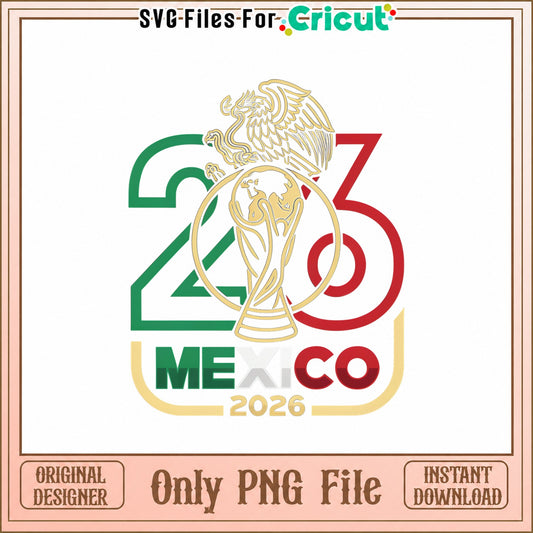 Mexico 2026 World Cup Trophy PNG, Soccer FIFA Logo, Sports PNG