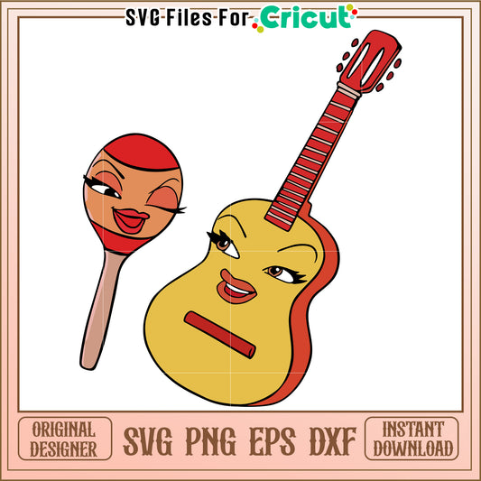 Mexico guitar svg, spanish girl svg, trending design svg