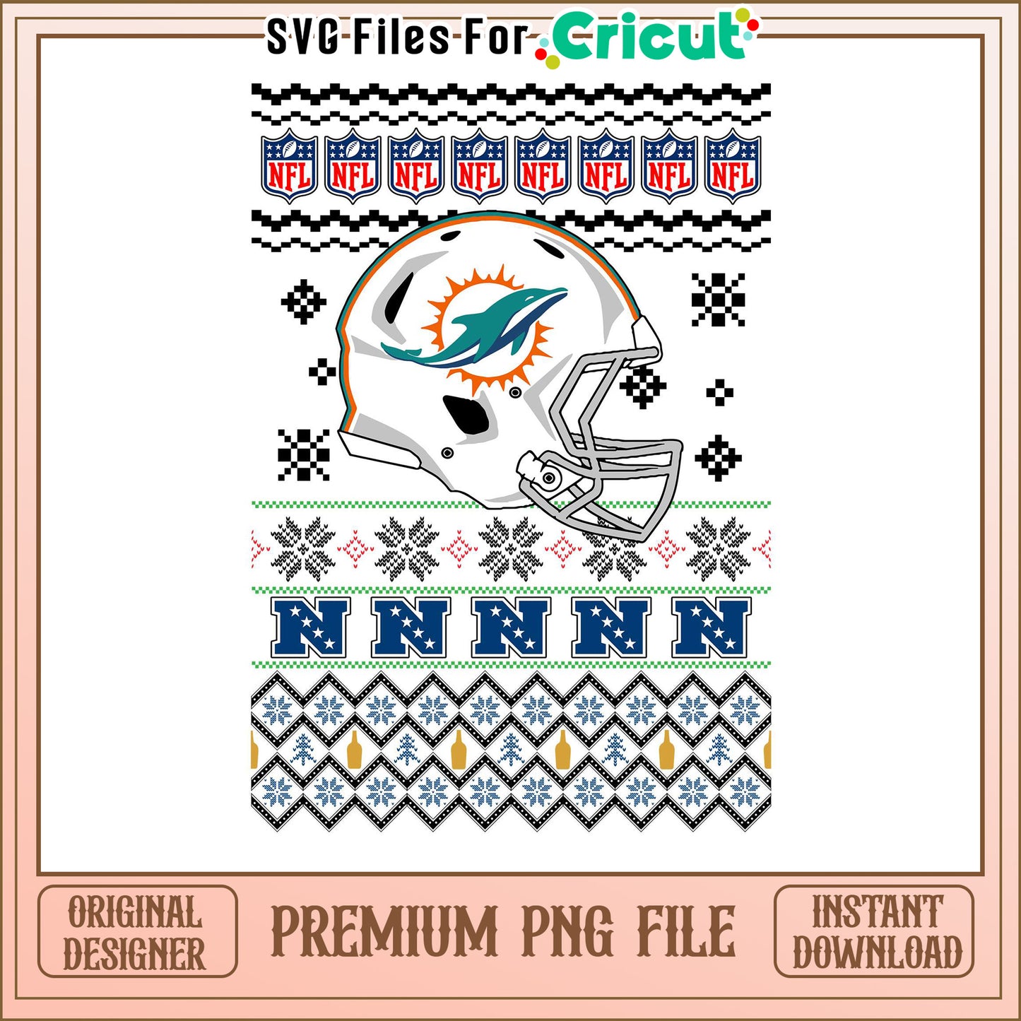 Miami Dolphins Football Helmet PNG File, Perfect for Cricut Projects