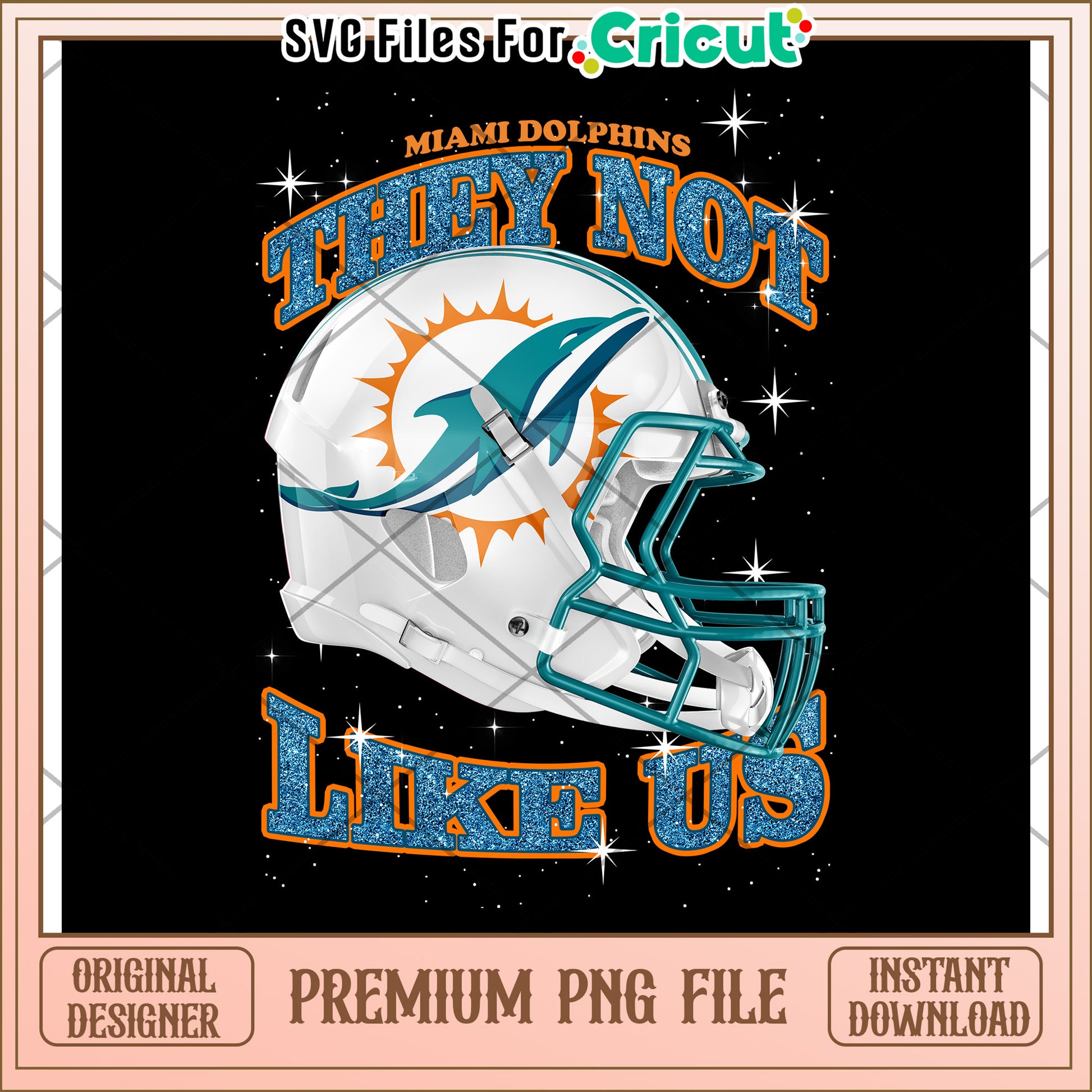 Miami Dolphins Helmet Design PNG, Perfect for Cricut Projects